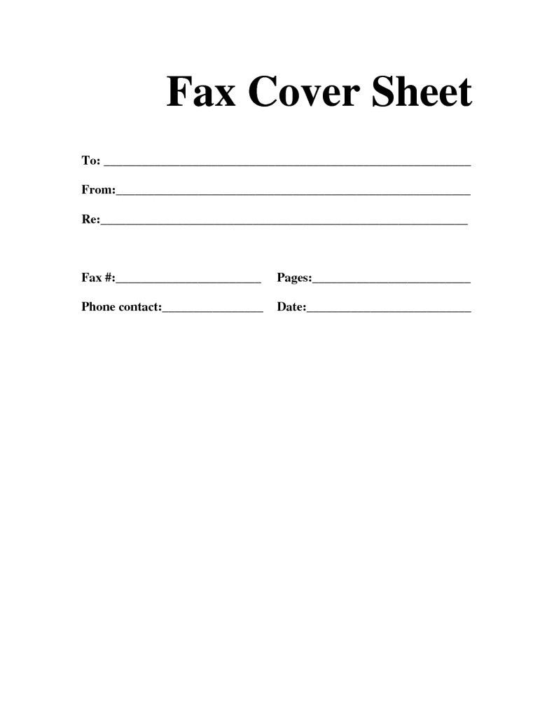 Fax Cover Sheet Free Download
