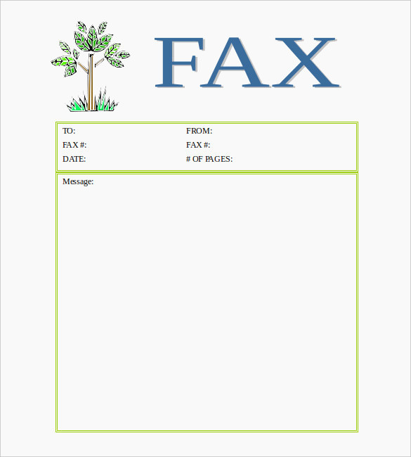 generic fax cover sheet template