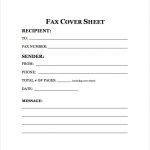 Printable Fax Cover Sheets Template