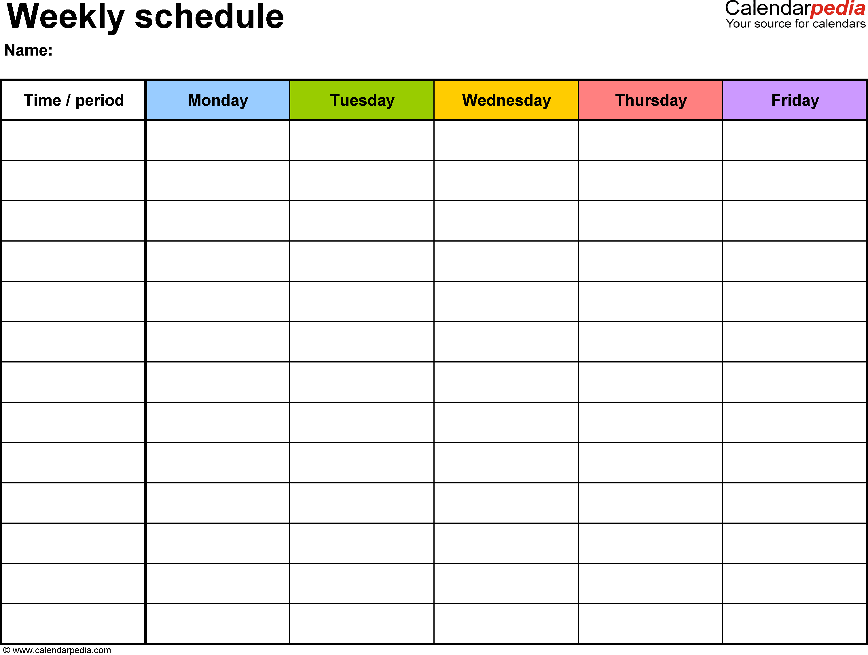 academic planner template weekly