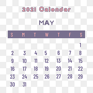 May 2021 PDF Calendar