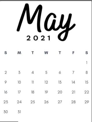 May 2021 Wallpaper Calendar