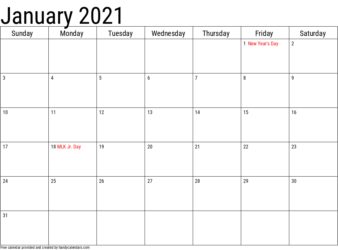 january 2021 calendar with holidays canada