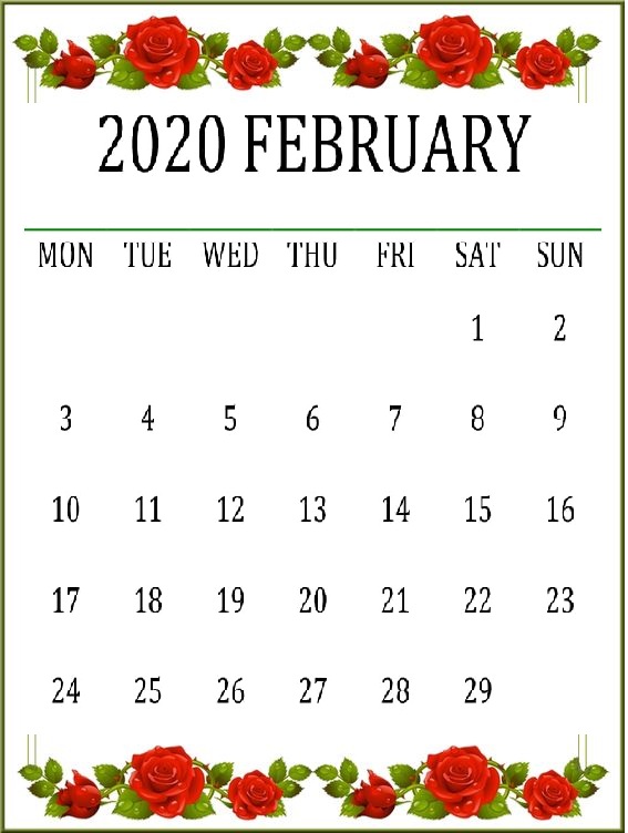 Cute February 2020 Calendar Wallpaper